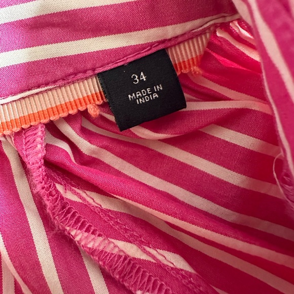 Scotch & Soda size (XS/S) European size 34 fuchsia and white striped shirt dress - Picture 15 of 15